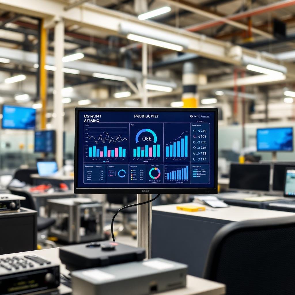 Production dashboard with OEE analytics developed for a factory